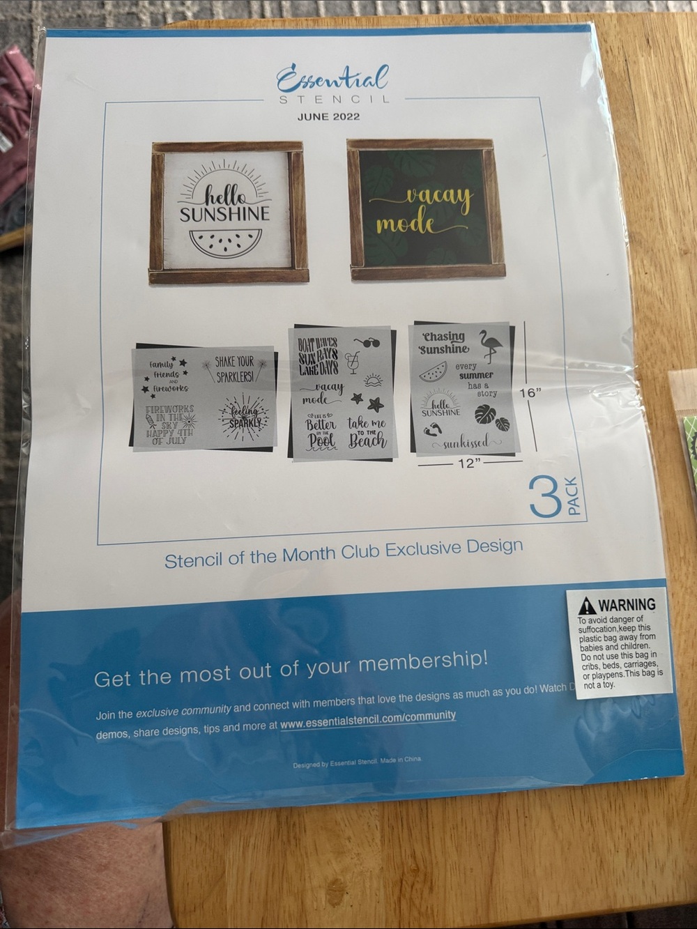 June 2022 - Stencil of the month.First stencil missing includes Two pictured